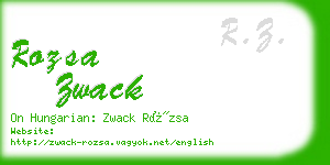 rozsa zwack business card